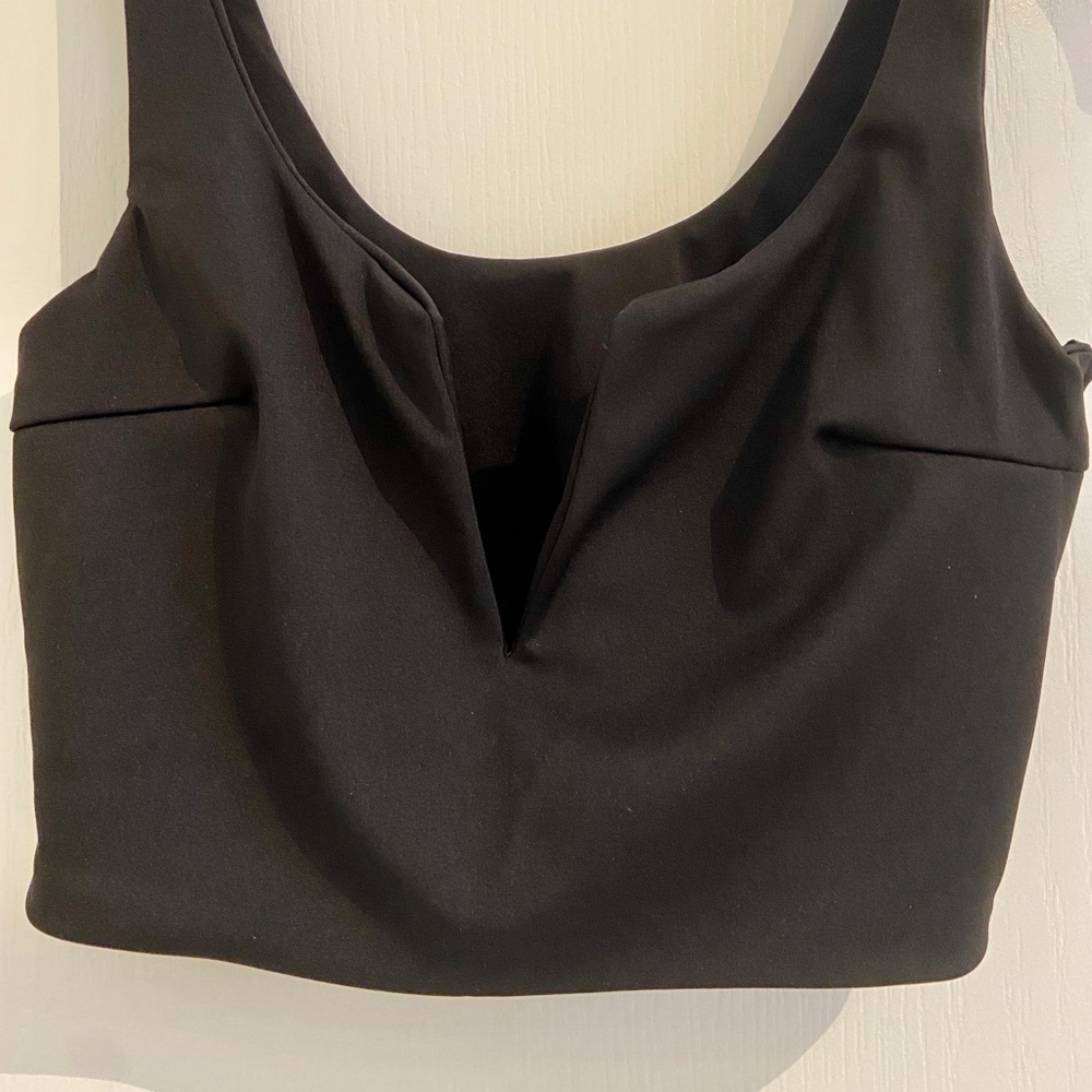 Black V Crop Top